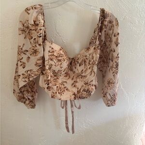 Floral Puff Sleeve Top